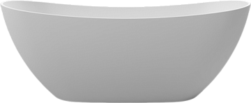 Ванна из искусственного камня WHITECROSS Onyx C 160x75 см, отдельностоящая, матовая белая, овальная,