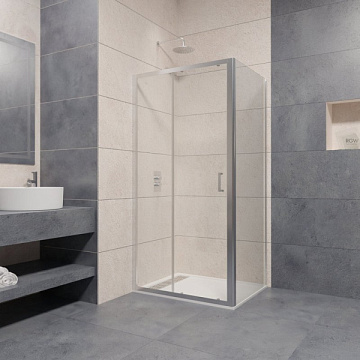 Душевой уголок RGW Passage PA-14+110 см (158-162)x110x195 профиль хром, стекло прозрачное