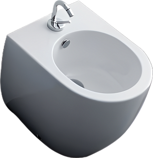Биде напольное Kerasan Flo 312101 укороченное