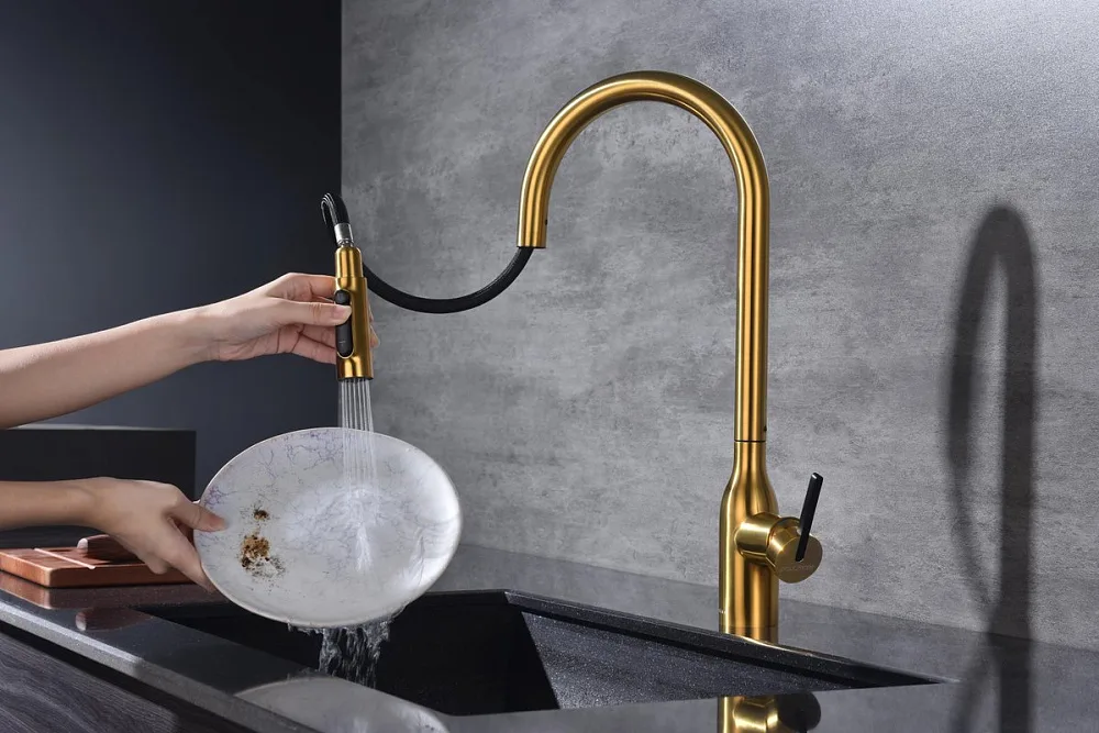 Смеситель для кухни Paulmark Universal Un213880-BG брашированное золото Sancos — официальный сайт