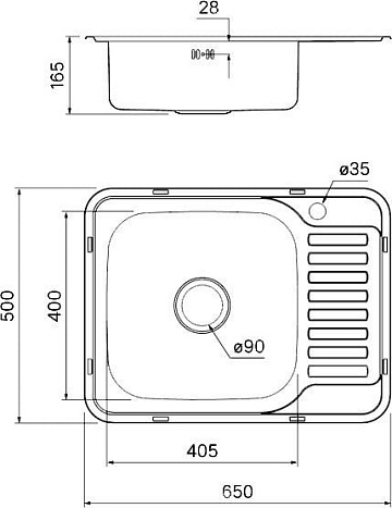 Мойка кухонная IDDIS Basic BAS65SLi77