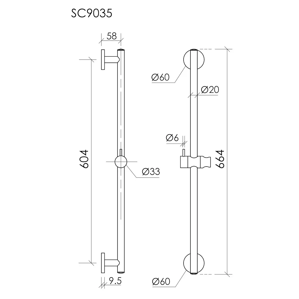 Душевая штанга Sancos SC9035BB брашированная бронза Sancos — официальный сайт