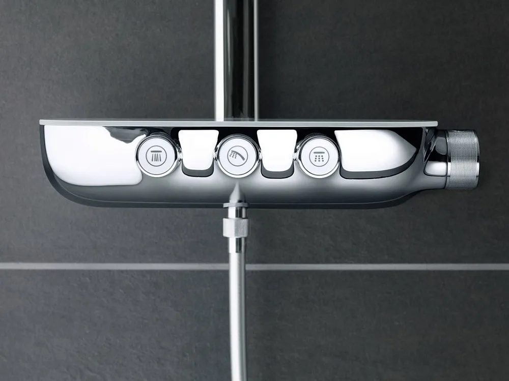 Душевая стойка Grohe Rainshower System SmartControl Duo 360 26250LS0, белая луна Sancos — официальный сайт