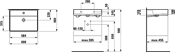 Мебельная раковина Laufen Kartell by Laufen 8.1033.3.000.104.1