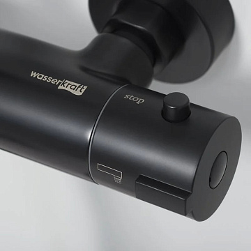 Душевая стойка Wasserkraft Thermo A28801, черная матовая