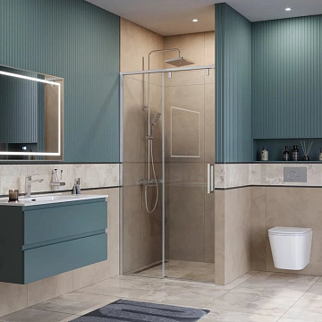 Душевая дверь в нишу BelBagno Soft Close-1 BF-1-100-C-Cr профиль хром