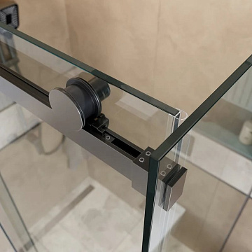 Душевой уголок BelBagno Soft Close-2 AH-1-140/90-C-GM профиль оружейная сталь