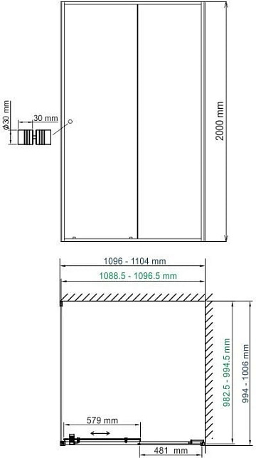 Душевой уголок Wasserkraft Dill 61S16
