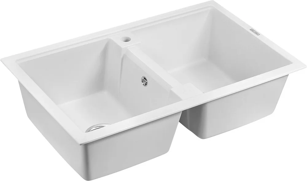 Мойка кухонная Paulmark Tandem 80/2PM238150-WH белая Sancos — официальный сайт