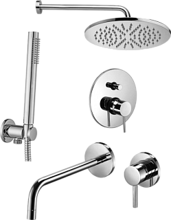 Комплект для ванной Paffoni Light KITLIG015CR006 С ВНУТРЕННЕЙ ЧАСТЬЮ, хром