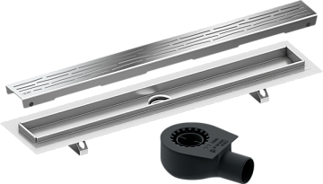 Душевой трап (лоток) TECE Drainline TECEdrainline 100 см с решеткой и сифоном