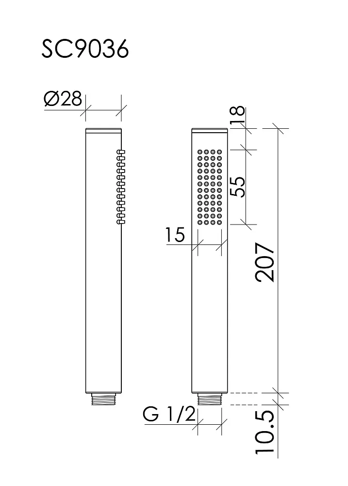 Душевая лейка Sancos Stick SC9036BB брашированная бронза Sancos — официальный сайт