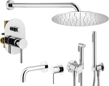 Комплект для ванной Plumberia Selection Ixo KITZXO15CR210 С ВНУТРЕННЕЙ ЧАСТЬЮ, хром