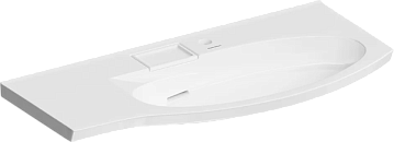 Мебельная раковина KERAMA MARAZZI Riva 100 R, глянцевая белая
