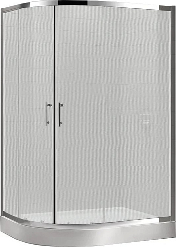 Душевой уголок Cezares Eco O-RH-2 120x90, профиль хром, стекло текстурное
