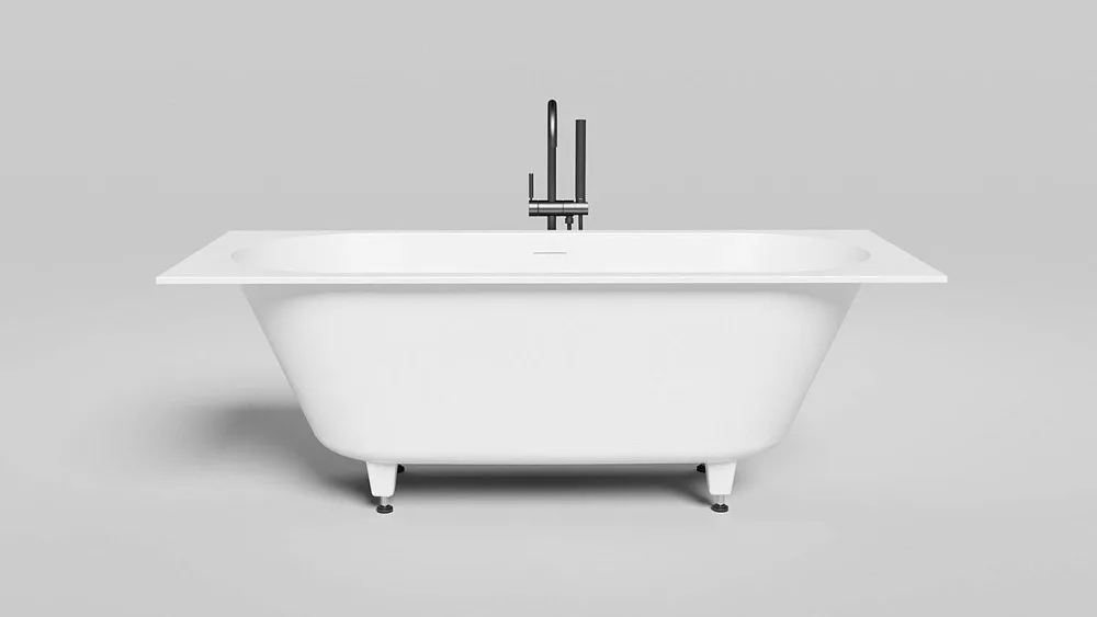 Ванна из искусственного камня Salini Ornella Axis Kit S-Sense 170x70 см, встраиваемая, матовая белая Sancos — официальный сайт