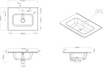 Мебельная раковина BelBagno BB500/390ETL 50