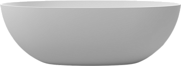 Ванна из искусственного камня WHITECROSS Diamond 170x85 см, отдельностоящая, матовая белая, овальная