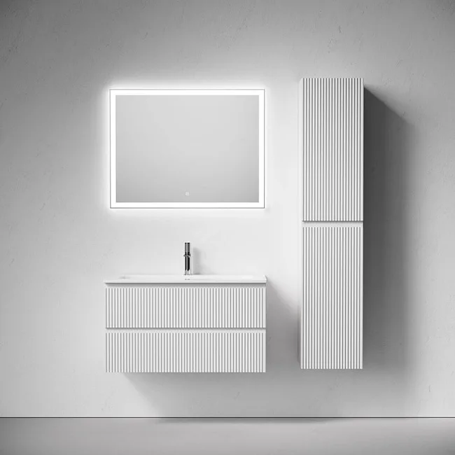 Тумба с раковиной Sancos Snob R 90 подвесная, bianco, раковина СN7019 Sancos — Оригинал