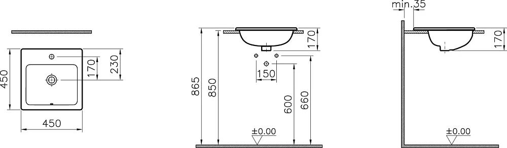 Раковина VitrA S20 5463B003 Sancos — официальный сайт