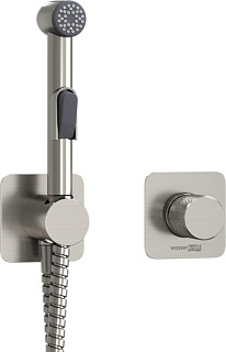 Гигиенический душ Wasserkraft Tauber A6451.275.100.092 со смесителем, С ВНУТРЕННЕЙ ЧАСТЬЮ, никель