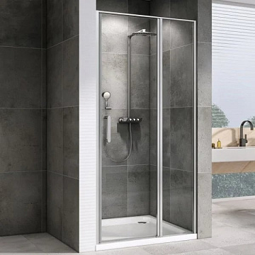 Душевая дверь в нишу Abber Sonnenstrand AG04120S 120 см, профиль хром, стекло прозрачное