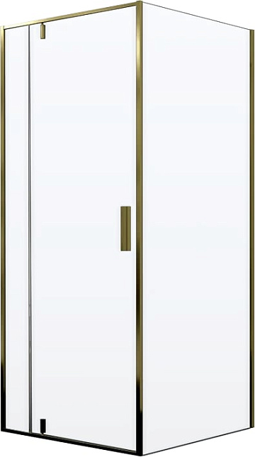 Душевой уголок Wasserkraft Aisch 55P20 90x80, профиль золотой матовый