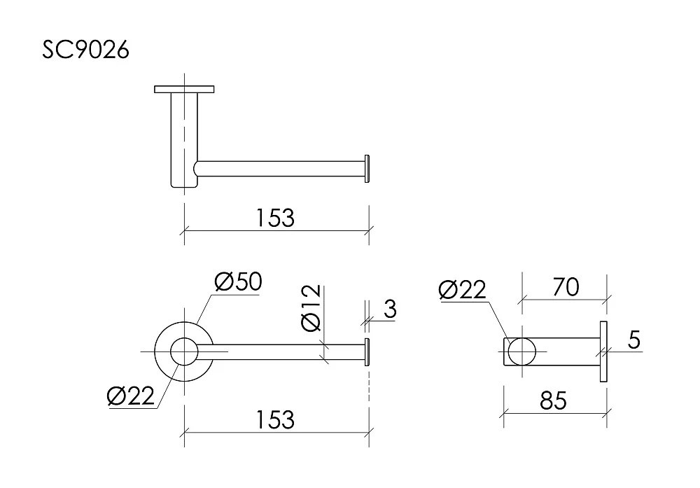 Держатель туалетной бумаги Sancos Base SC9026CH хром Sancos — официальный сайт