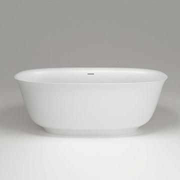 Ванна из искусственного камня Plumberia Selection Seta 170x75 см, отдельностоящая, матовая белая, ов