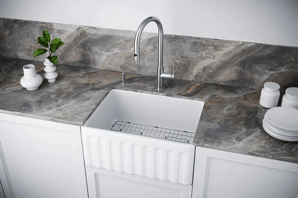 Мойка кухонная Paulmark Glamp 61 Duo PM086146-WH белый Sancos — официальный сайт