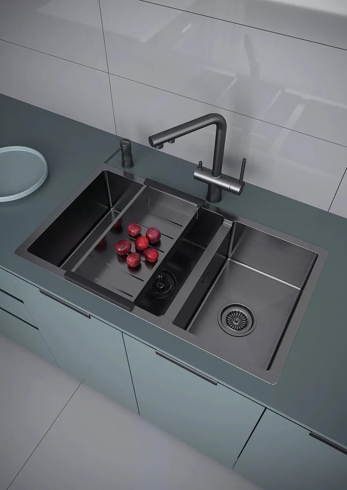 Коландер Paulmark Advance для кухонной мойки,A430-GM вороненая сталь Sancos — официальный сайт