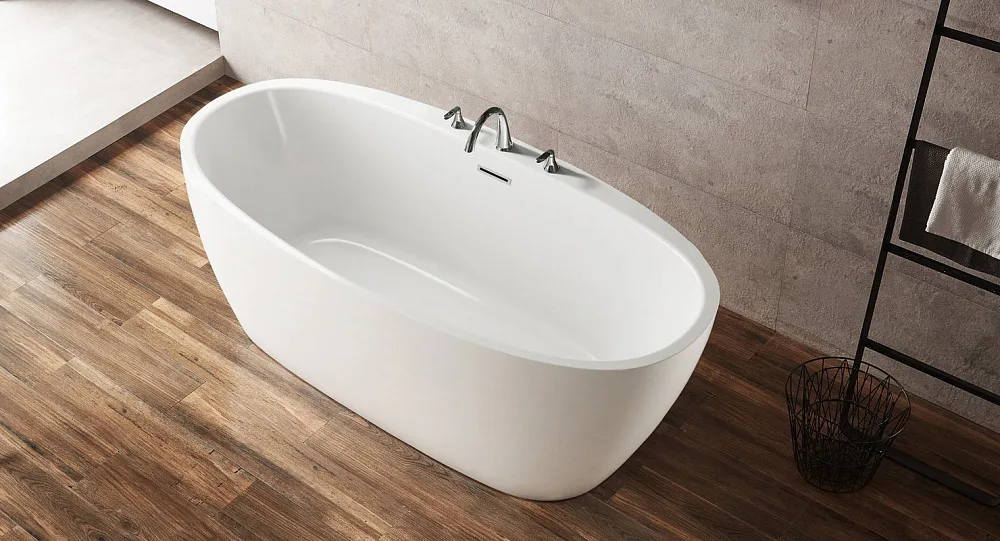 Акриловая ванна BelBagno BB404-1500-800 без опоры 150x80 см, отдельностоящая, белая, овальная, со сл Sancos — официальный сайт