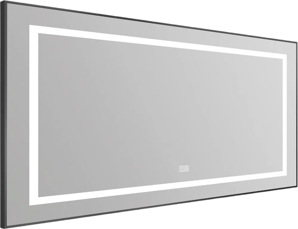 Зеркало BelBagno Kraft SPC-KRAFT-1085-685-TCH-WARM-NERO черное, с подогревом Sancos — официальный сайт