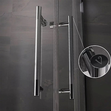 Душевой уголок Veconi Premium Trento PTC-20CH 100x80, профиль хром, стекло прозрачное