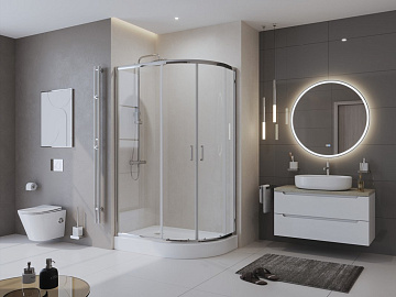 Поддон для душа BelBagno Tray L 100х80 R550 с сифоном