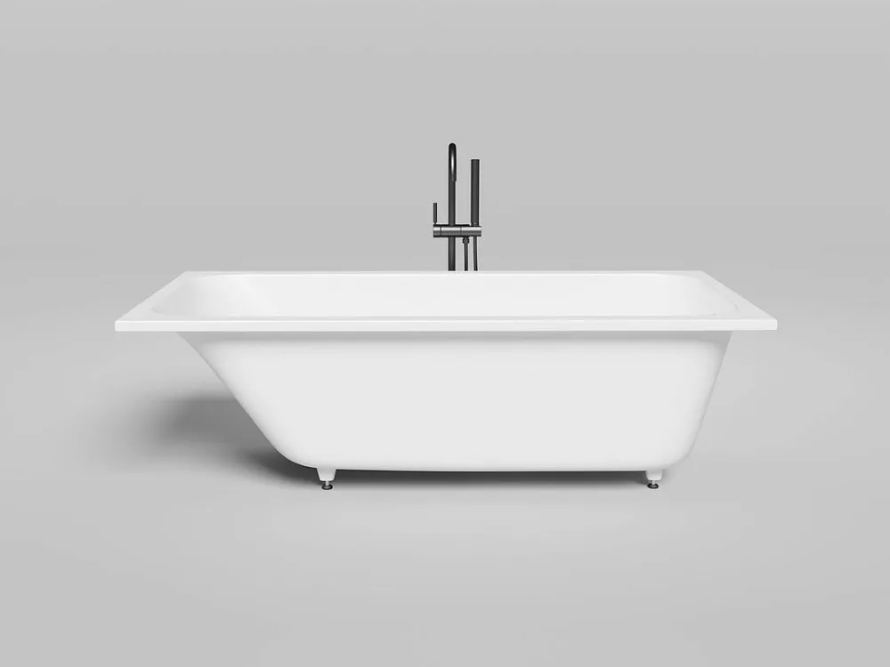 Ванна из искусственного камня Salini Orlanda S-Sense 170x80 см, встраиваемая, белая, на ножках Sancos — официальный сайт