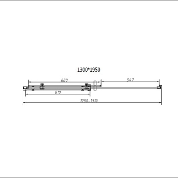 Душевой уголок Vincea Como-N VSR-4CN8013CGB 130х80 см, профиль матовый черный, стекло тонированное с