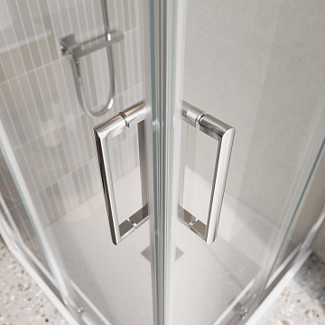 Душевой уголок BelBagno Luce A-2-100-C-Cr 100x100, профиль хром, стекло прозрачное