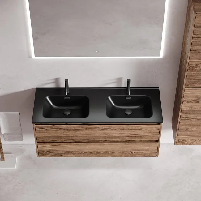 Тумба под раковину Sancos Libra 120 подвесная дуб чарльстон, LB120-2ECH Sancos — Оригинал