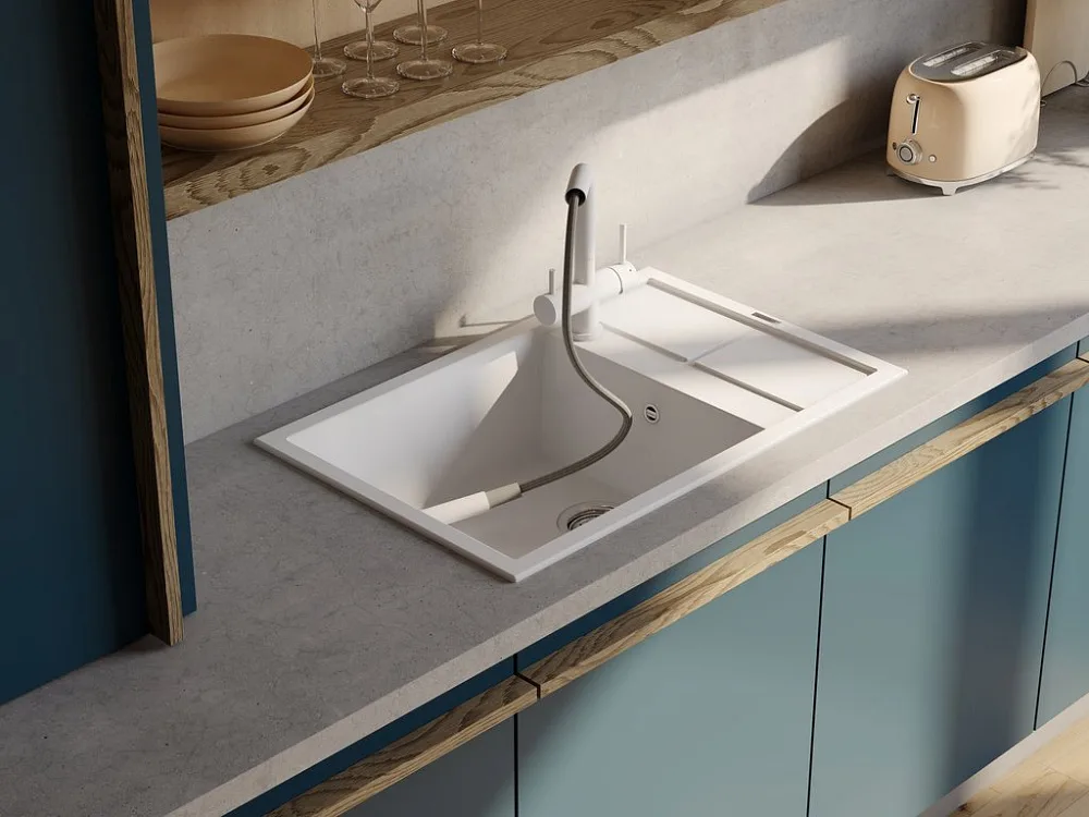 Мойка кухонная Omoikiri Sumi 79A-WH белый Sancos — официальный сайт