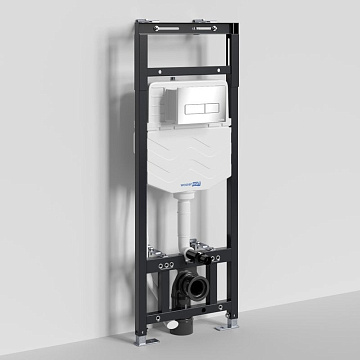 Система инсталляции для унитазов Wasserkraft Alme 15TLT.010.ME.CH03, с кнопкой смыва хром