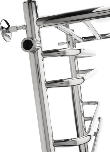 Полотенцесушитель водяной Indigo Brace LBCW80-50PL-б/п-60 с полкой, серебристый