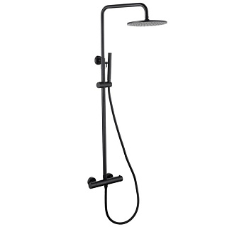 Душевая стойка Abber Wasser Kreis AF8160B, матовая черная
