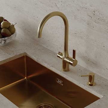 Дозатор для кухонной мойки IDDIS Kitchen Line SDIMG00i59 матовое золото