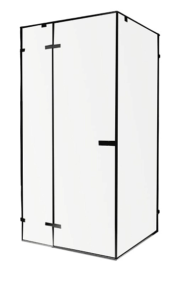 Душевой уголок RGW Stilvoll SV-030-B 100х100 профиль черный, стекло прозрачное