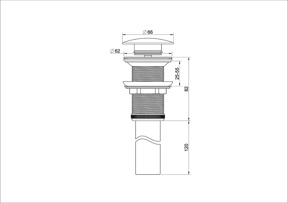 Донный клапан для раковины Wonzon & Woghand WW-88SS04-MB черный матовый Sancos — официальный сайт