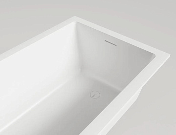 Ванна из искусственного камня Salini Cascata Kit S-Stone 180x80 см, встраиваемая, матовая белая, на 