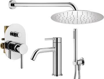 Комплект для ванной Plumberia Selection Ixo KITXO15CR53 С ВНУТРЕННЕЙ ЧАСТЬЮ, хром