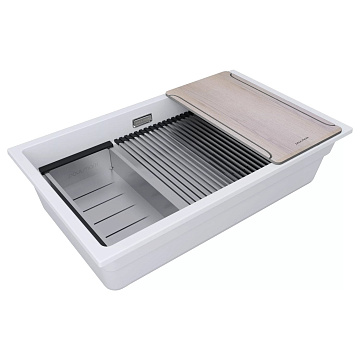 Мойка кухонная Paulmark Lumi-Multi Sink 74 Uni LU-MULTI 74-WH белый матовый 