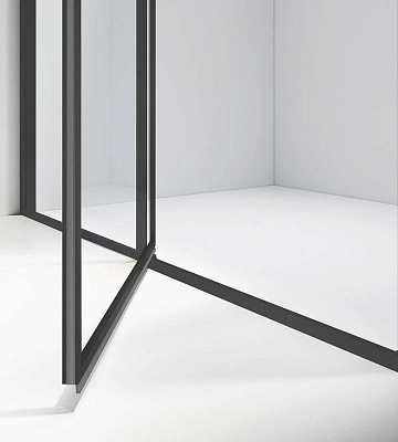 Душевой уголок Vincea Slim VSR-4SLP9012CLB 120х90 см, профиль матовый черный, стекло прозрачное